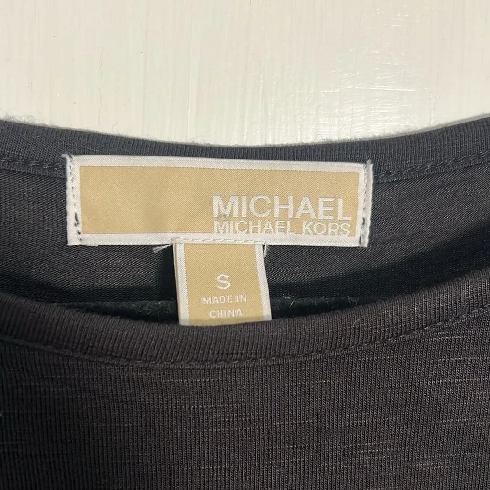 Sexy Michael Kors Sheer Back 3/4 Sleeve Tee - Women's Small - Super soft! Fall!